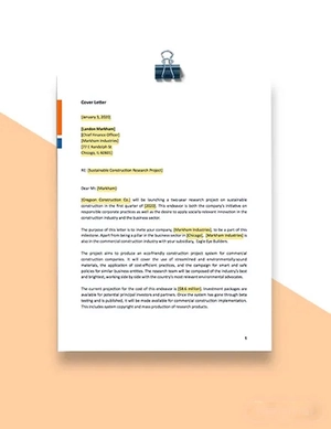 Construction Project Investment Proposal Template