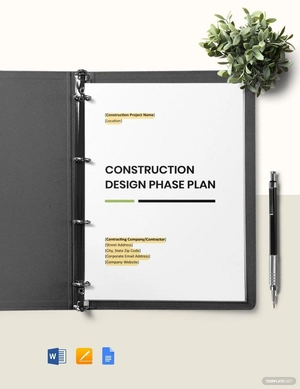 Construction Design Plan Template Construction Design Plan Template