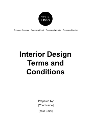 Free Interior Design Terms and Conditions Template to Edit Online