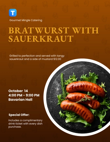 Free Oktoberfest Food Flyer Template to Edit Online