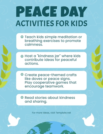 Free Peace Day Activities for Kids Template to Edit Online