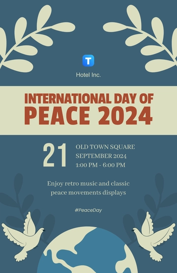 Free Vintage International Day of Peace Poster Template to Edit Online