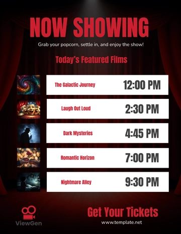Free Movie Theater Program Template to Edit Online