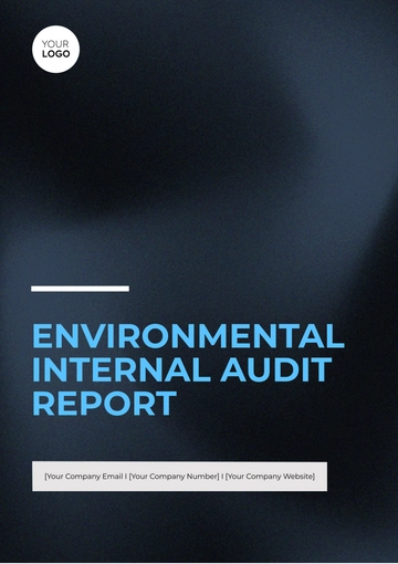 Free Environmental Internal Audit Report Template to Edit Online