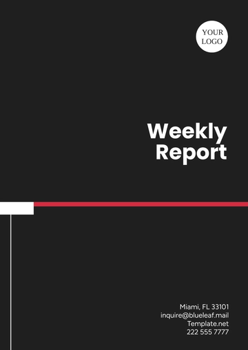 Free Weekly Report Template to Edit Online