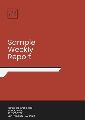 Free Sample Weekly Report Template to Edit Online