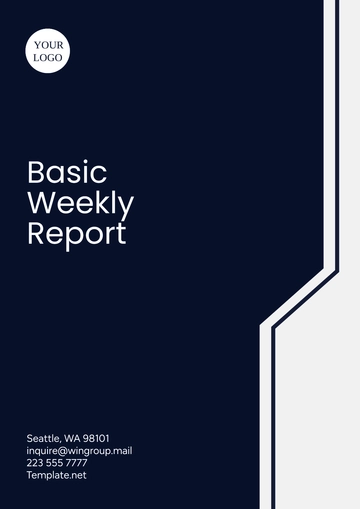 Free Basic Weekly Report Template to Edit Online