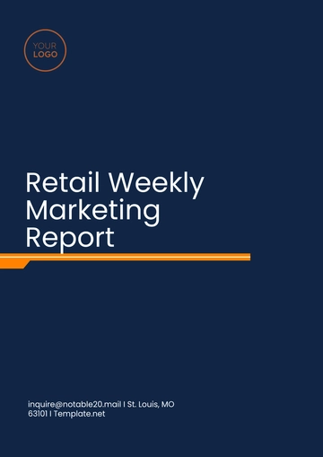 Free Retail Weekly Marketing Report Template to Edit Online