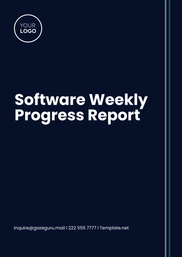 Free Software Weekly Progress Report Template to Edit Online