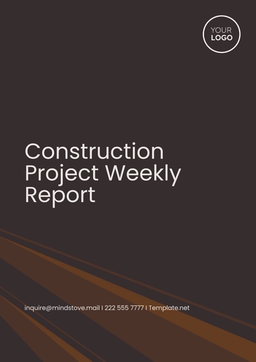 Free Construction Project Weekly Report Template to Edit Online