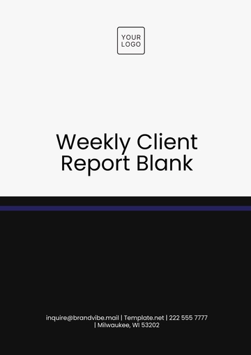 Free Weekly Client Report Blank Template to Edit Online
