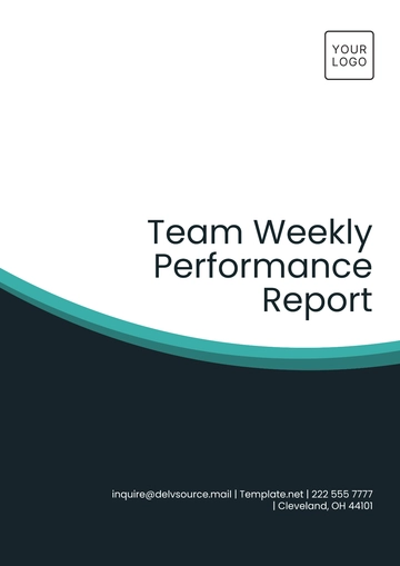 Free Team Weekly Performance Report Template to Edit Online