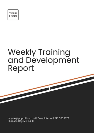 Free Weekly Training and Development Report Template to Edit Online