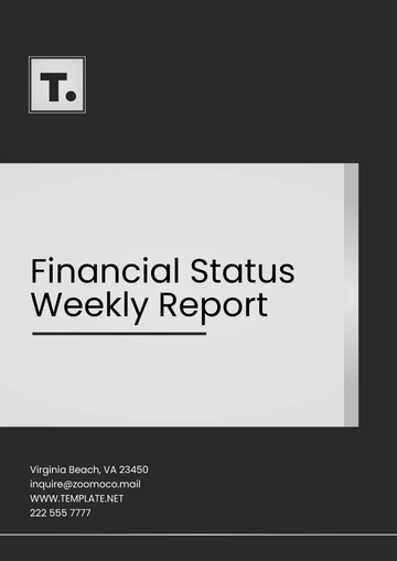 Free Financial Status Weekly Report Template to Edit Online