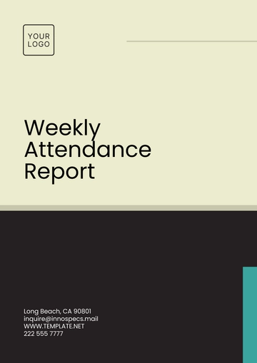 Free Weekly Attendance Report Template to Edit Online