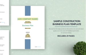 Sample Construction Business Plan Template