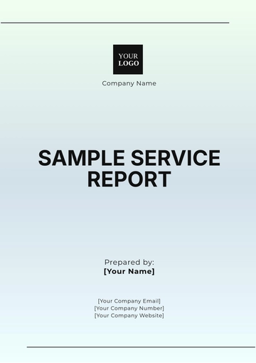 Free Sample Service Report Template to Edit Online