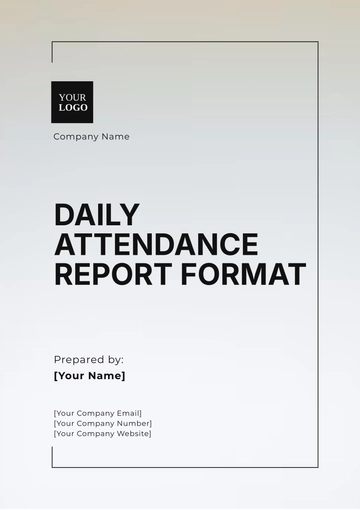 Free Daily Attendance Report Format Template to Edit Online