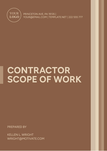 Free Contractor Scope of Work Template to Edit Online