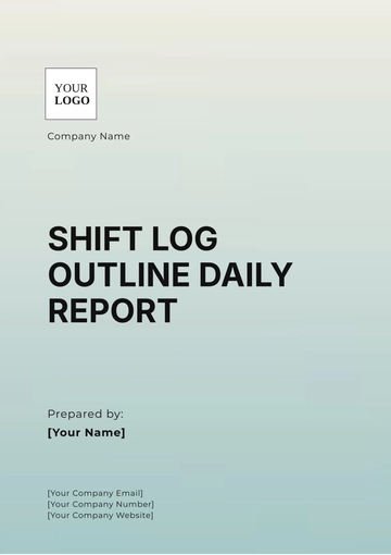 Free Shift Log Outline Daily Report Template to Edit Online