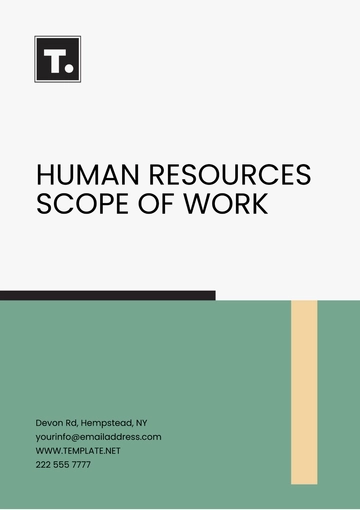 Free Human Resources Scope of Work Template to Edit Online
