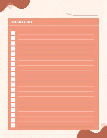 Free Aesthetic To Do List Template to Edit Online | Template.net