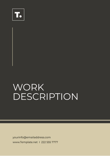 Free Work Description Format Template to Edit Online