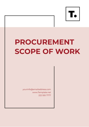Free Procurement Scope of Work Template to Edit Online