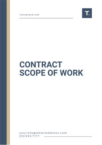 Free Contract Scope of Work Layout Template to Edit Online