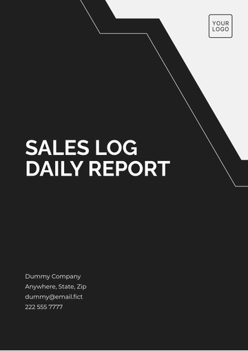 Free Sales Log Daily Report Template to Edit Online