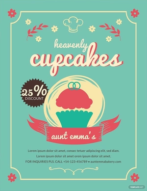 Cupcake Bakery Flyer Template