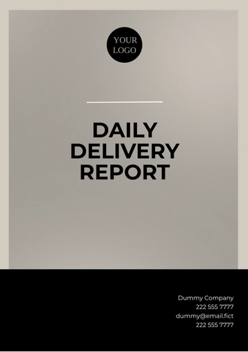Free Daily Delivery Report Template to Edit Online