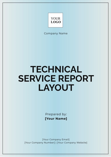 Free Technical Service Report Layout Template to Edit Online