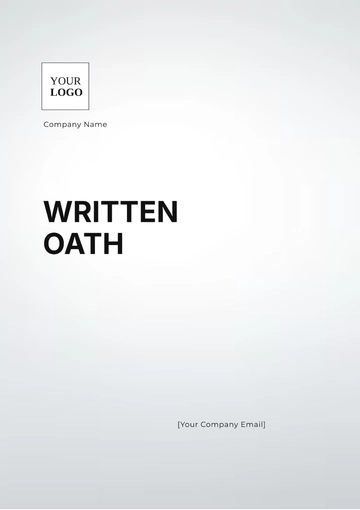 Free Written Oath Outline Template to Edit Online