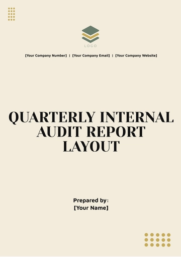 Free Quarterly Internal Audit Report Layout Template to Edit Online