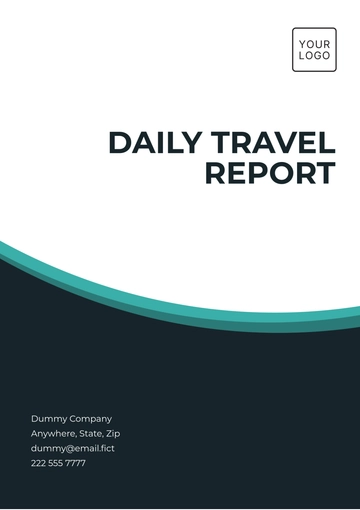 Free Daily Travel Report Template to Edit Online