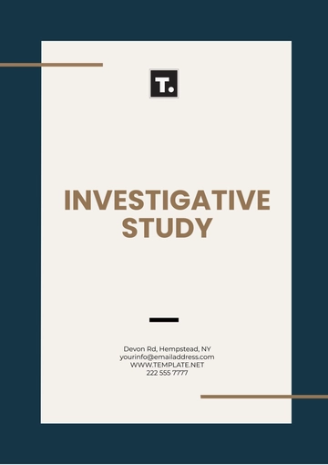 Free Investigative Study Layout Template to Edit Online