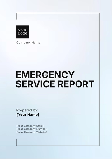 Free Emergency Service Report Template to Edit Online