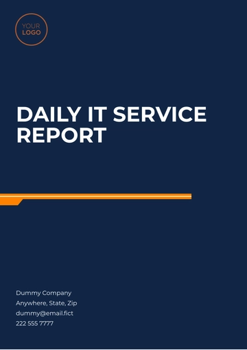 Free Daily IT Service Report Template to Edit Online