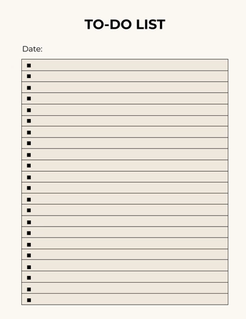 Free Minimalist To Do List Template to Edit Online | Template.net