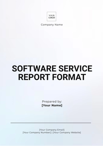 Free Software Service Report Format Template to Edit Online