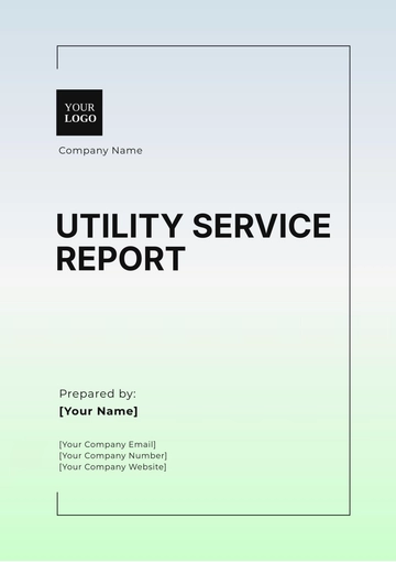 Free Utility Service Report Template to Edit Online