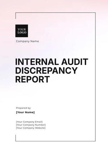 Free Internal Audit Discrepancy Report Template to Edit Online