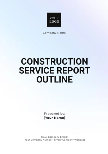 Free Construction Service Report Outline Template to Edit Online