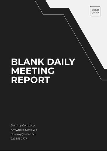 Free Blank Daily Meeting Report Template to Edit Online