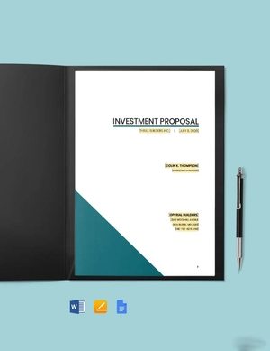 Construction Startup Investment Proposal Template