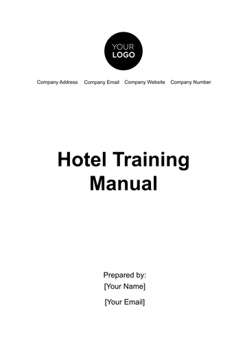 Free Hotel Training Manual Template to Edit Online