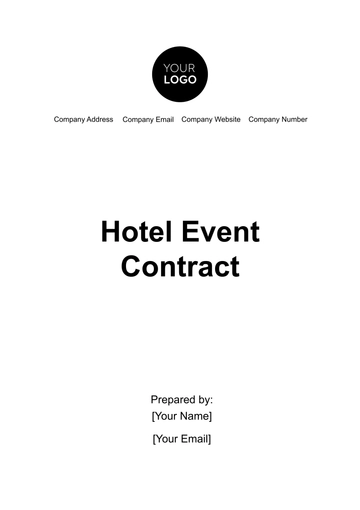 Free Hotel Event Contract Template to Edit Online