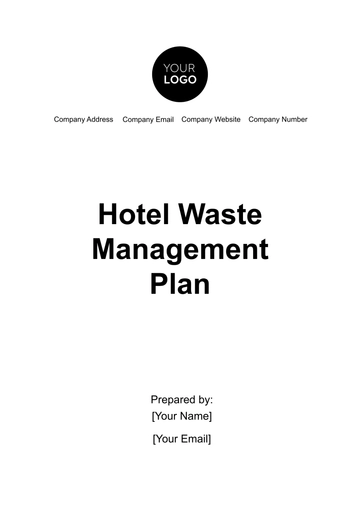 Free Hotel Waste Management Plan Template to Edit Online