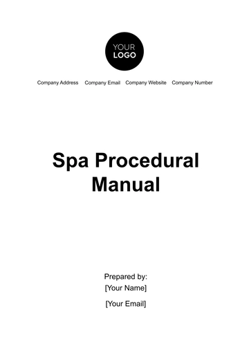 Free Spa Procedural Manual Template